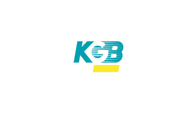 KGB品牌公司LOGO設(shè)計：G字母在中間反白，底部使用了長方形色塊