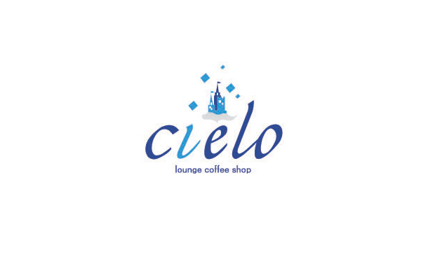 Cielo品牌LOGO制作，有城堡的圖案為創(chuàng)意，底部是副標題英文loungecoffeeshop