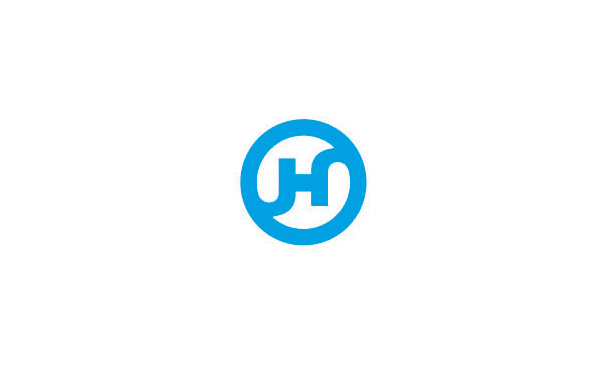 以字母H進行變形的飛機螺旋槳的公司logo設(shè)計
