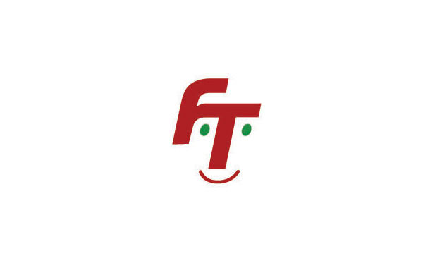 字母F與T的變形將T字母做成笑臉給人一種親和力的公司logo設(shè)計