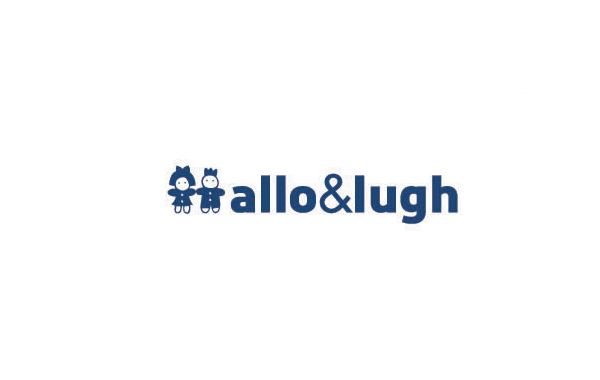 國(guó)外兒童讀物logo設(shè)計(jì)，讀物名稱為allo和lugh，logo的形象就設(shè)計(jì)為兩個(gè)小孩的形象