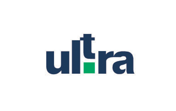 ULTRA logo設(shè)計：字母T的下方加入綠色正方形色塊元素