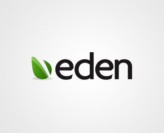 eden環(huán)保公司LOGO設(shè)計采用了樹葉的元素