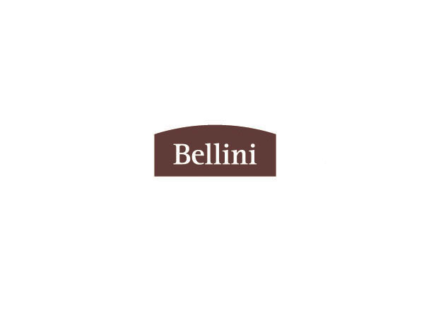 Bellini咖啡連鎖店LOGO設(shè)計(jì)是以咖啡色配以反白的英文字