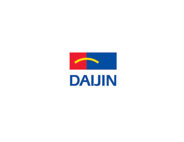 一分為二的長(zhǎng)方形又分紅藍(lán)兩色的DAIJINLOGO設(shè)計(jì)
