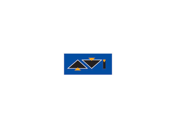 這是一個(gè)由三角形上下鏡向的企業(yè)LOGO設(shè)計(jì)