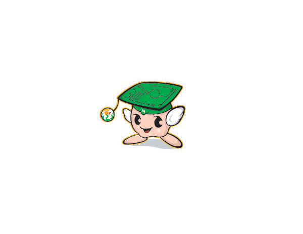 綠色小博士卡通形象LOGO設(shè)計(jì)
