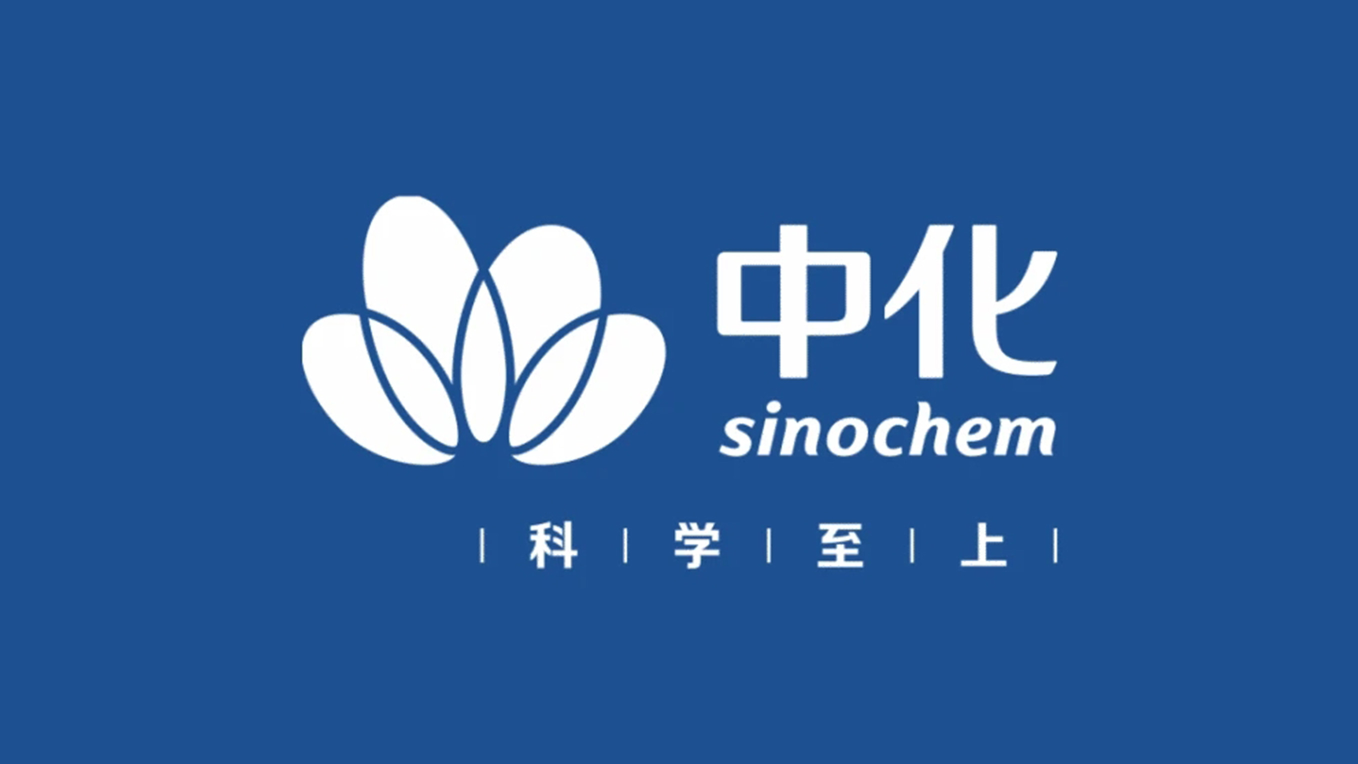 中化LOGO設計藍底反白