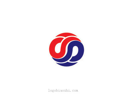 兩組相向的圖形鏡向復(fù)制形成標(biāo)志圖案
