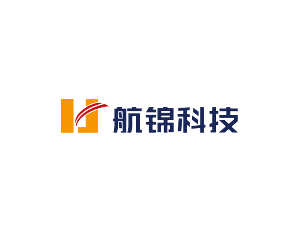 航錦科技logo設計，創(chuàng)意是以HJ字母圖形化而成，簡潔易記。