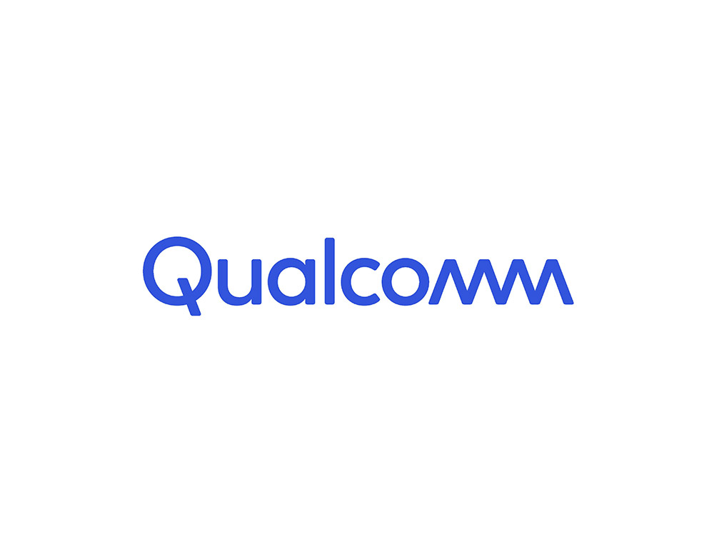 Qualcomm高通logo設計，直接以英文品牌名稱為主體重點突出了Q字母。